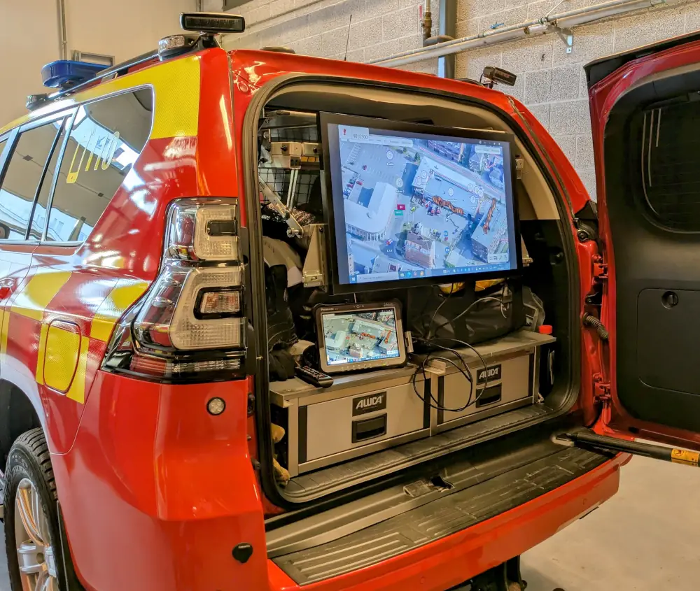 Innsatsleder med kart